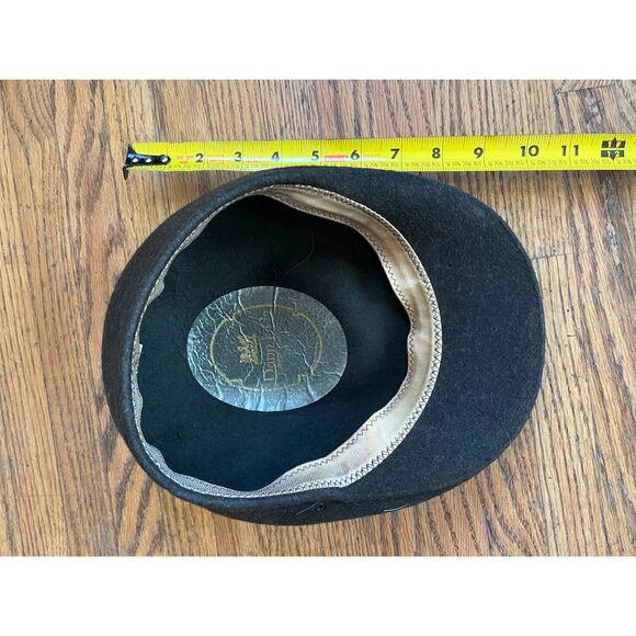 Vintage Dunn & Co Green Flat Cap Hat  Mens Size 7.25 - Picture 4 of 6